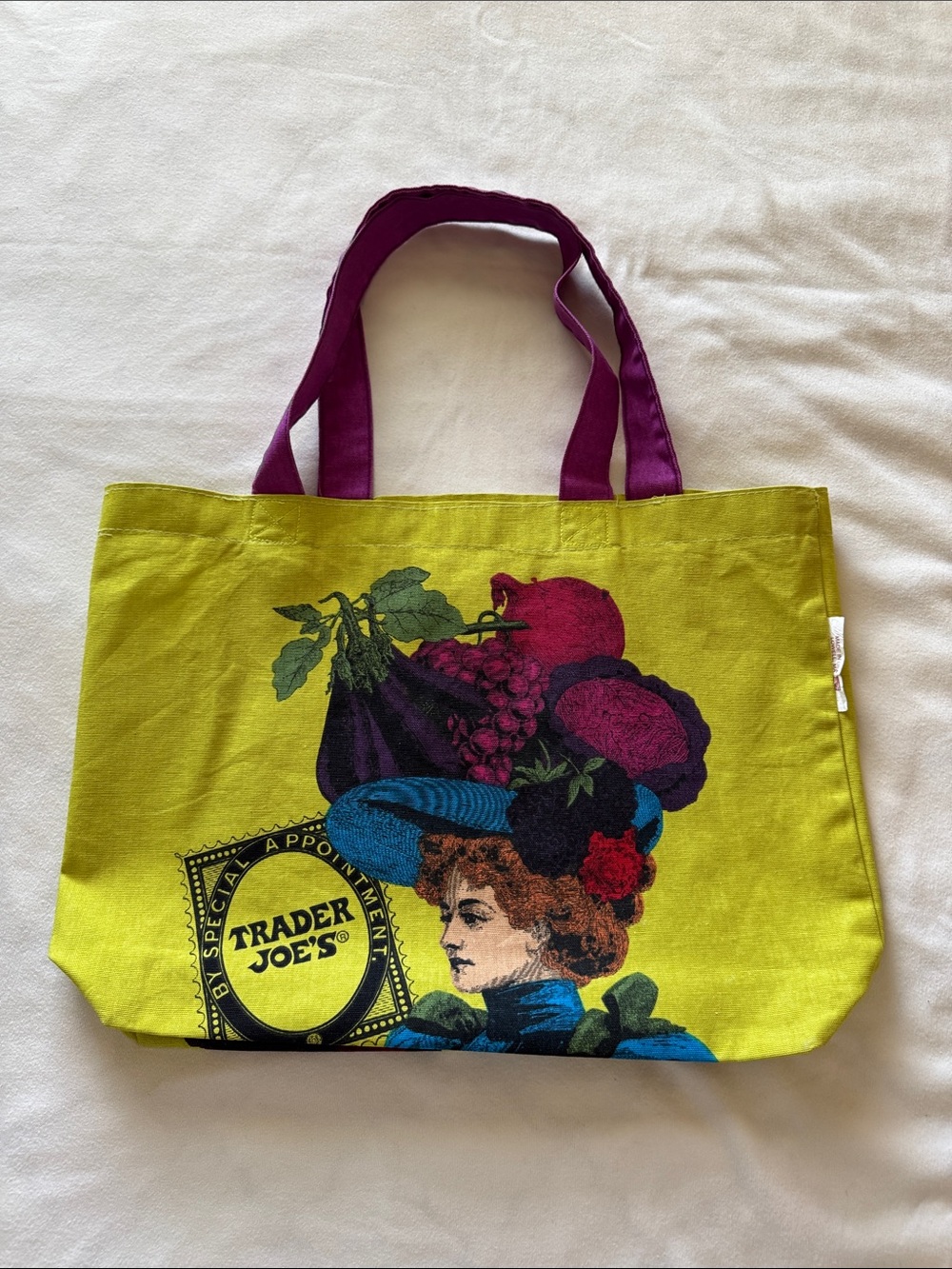 Trader Joe’s Victorian Fruit Hat Canvas Tote Bag